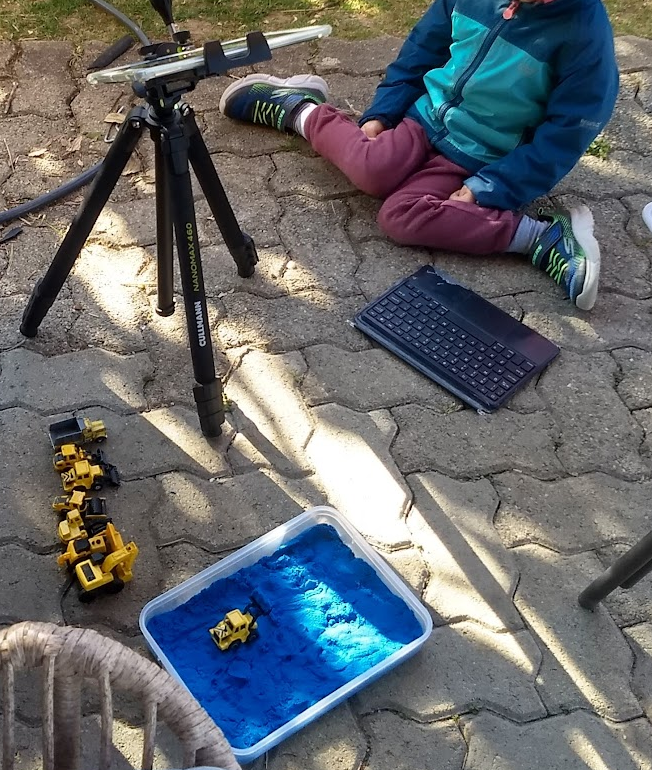 Stop-Motion Filmproduktion auf dem Stativ