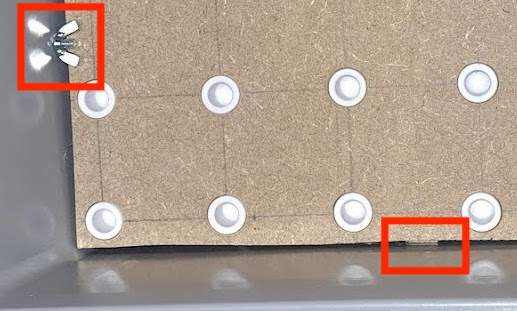 Fixierung der Holzplatte