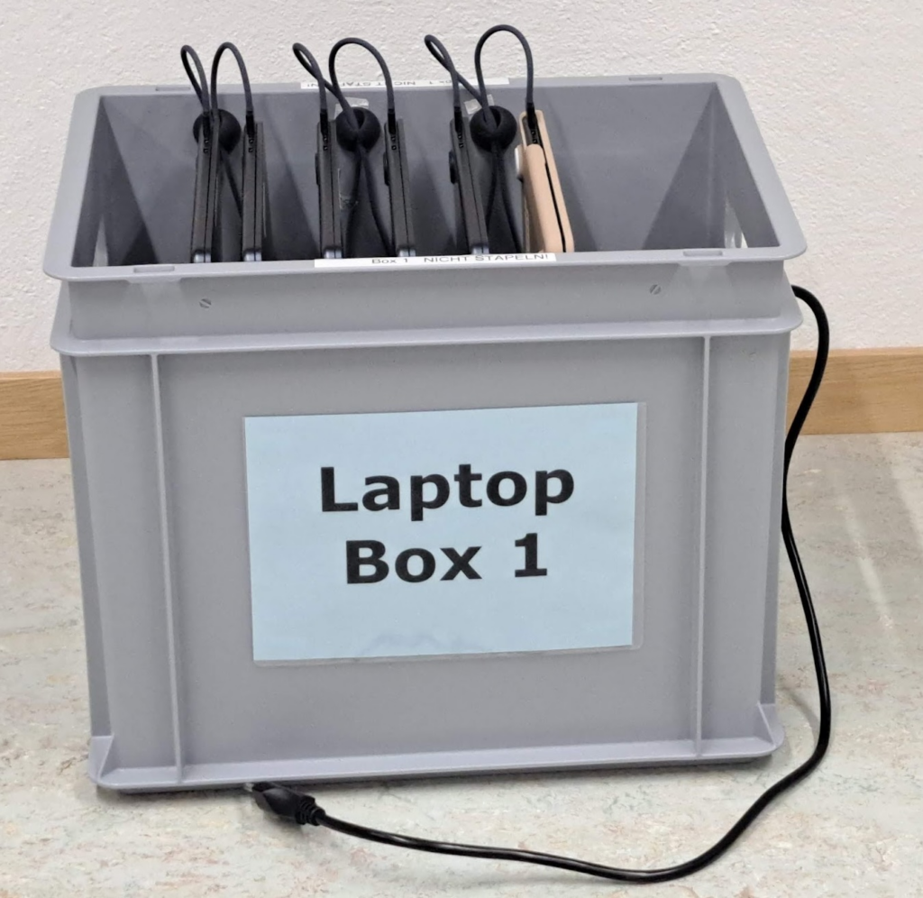 Fertige angeschriebene Laptopbox
