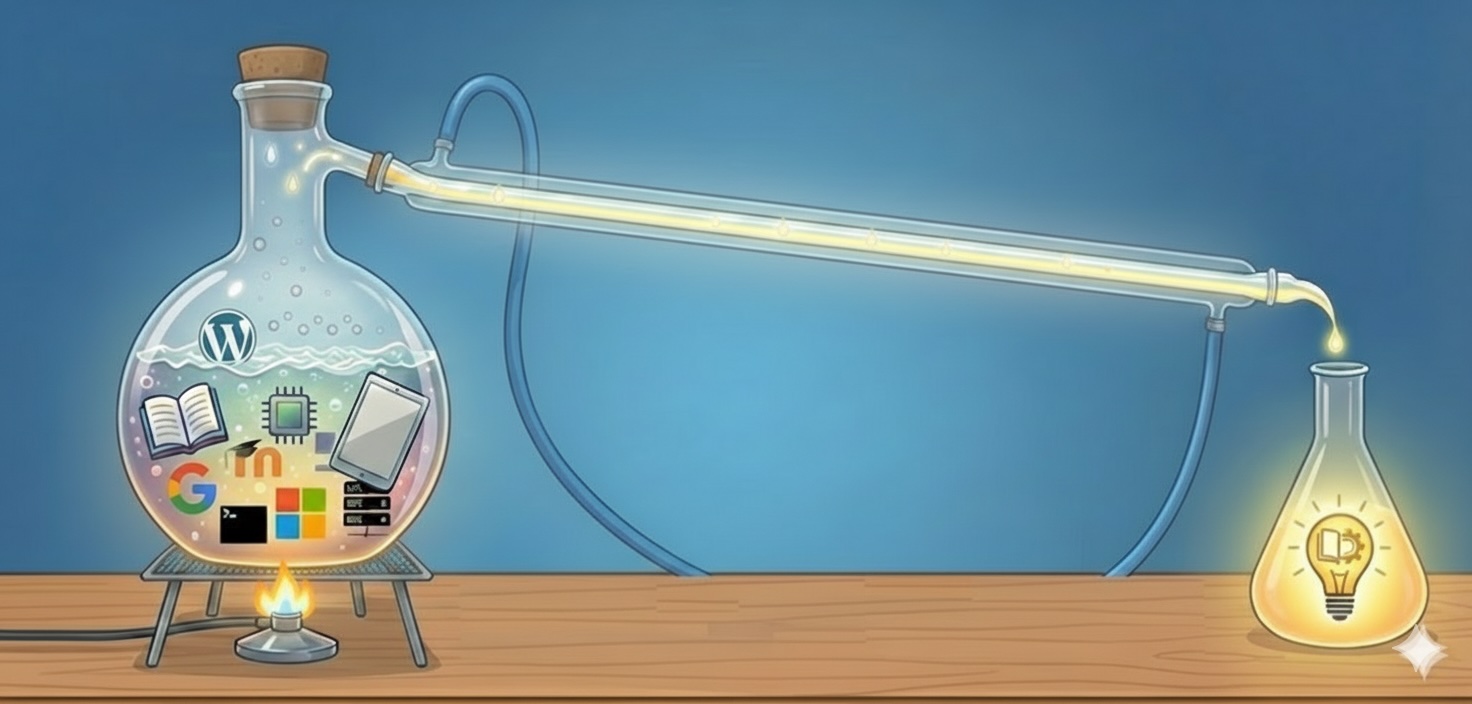 Destilliertes Wissen aus 20 Jahren Schule und Technik für pragmatische und kreative Lösungen aus dem Kontext deiner Schule